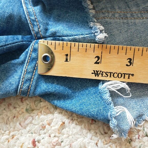 Rag & Bone Denim Jeans Shorts Women 25 Blue Denim Distressed Cut Off Low Rise - Picture 11 of 11